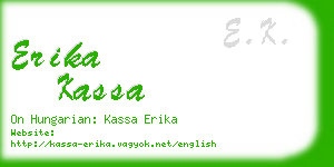 erika kassa business card